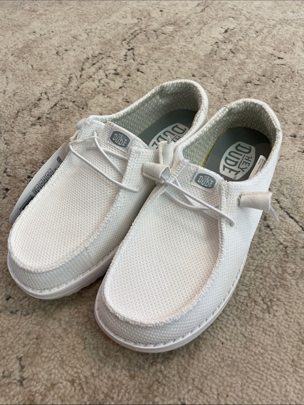 Hey Dude all White Slip-On Sneakers - Picture 13 of 14